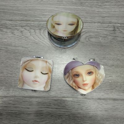 3D Barbie Doll Small Mirror Flip Mirror Cartoon Foldable Portable Portable with Cosmetic Mirror