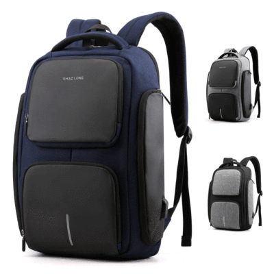 Shao Long Customized Business Backpack Casual Travel Bag Waterproof Large Capacity 15.6 Computer Bag Logo Customization