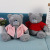Soft Small Rabbit Fur Patch Bear Plush Toy 2020 Creative Hot Selling Love Coat Bear Doll Figurine Doll