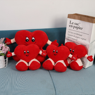 Internet Hot Smile and Praise Big Red Doll Valentine's Day Gift Lovely Soft Cute Love Doll Plush Toy