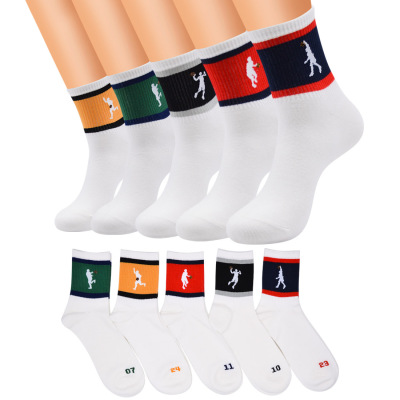 Basketball Sports and Leisure Socks Men's Socks Cotton Men's Socks Mid-Calf Socks Sweat Absorbing Socks Cotton Men's Socks Wholesale