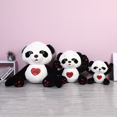 Cute Children's Toy Big Head Panda Cartoon Plush Toy Cute Love Bear Pillow Plush Doll