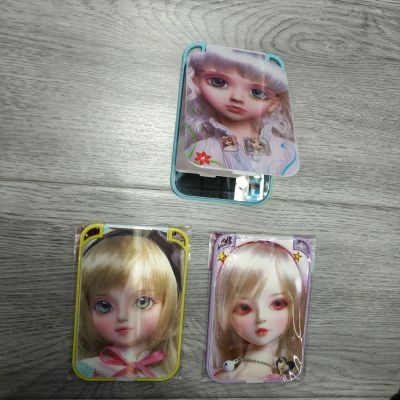 3D Winking Doll Series Mirror Makeup on the Go Makeup Mirror Folding Mirror