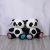 Big Eye Circle Sitting Panda Cute Plush Children's Toys Soft Rabbit Fur Baby's Throw Pillow Night to Sleep with Cute Doll