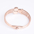 Fashion Exaggerated Black and White Cat's Eye Bracelet Titanium Steel Wide Version Bracelet 18K Rose Gold Ornament Female All-Match Gift