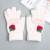 Women's Korean-Style Cute Ins Student Girl Plush Fleece-Lined Warm Five-Finger Cold-Proof Touch Screen Gloves