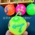 Push down 7.5 Road Sign Patch Luminous Whistle Ball Squeeze and Sound Luminous Toy Squeeze Elastic Ball Factory Direct Sales