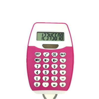 Factory Direct Sales Portable Color Gift Electronic Handheld Calculator with Lanyard Printable Logo