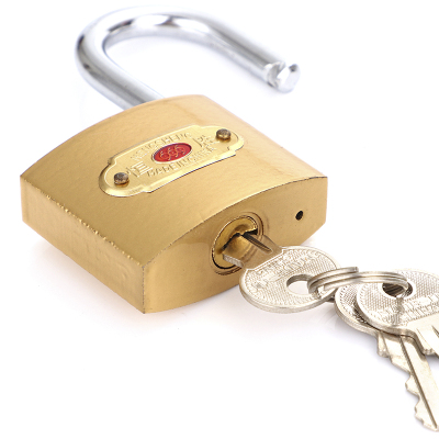 Padlock Straight-Open Imitation Copper One-Word Lock Factory Direct Sales