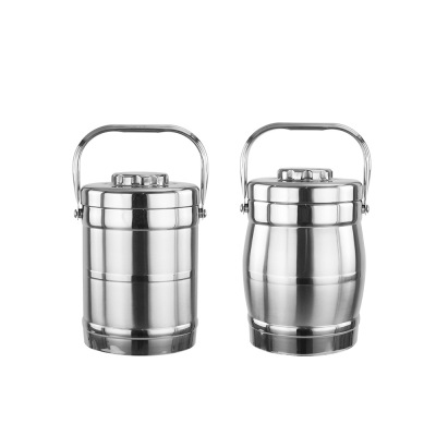 New Stainless Steel Pot with Handle 304 Food Grade Material Safe and Reliable Large Volume Insulation Portable Multi-Layer Grid