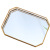 European-Style Iron Golden Glass Tray Mirror Bottom Metal Tray Living Room Light Luxury Decoration Fruit Plate