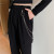 Handsome Overalls Women's Loose Black Sports 2020 New High Waist Slimming and Straight Ankle-Banded Versatile Pants Autumn