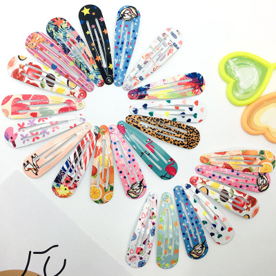 European and American High Quality Cross-Border Exclusive for Brand New Hot Stamping Process Printing BB Clip Children Headwear Hairpin