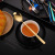 304 Stainless Steel Spoon Fork Gold-Plated Korean Spork Stirring Long Handle Creative Coffee Spoon Customizable Logo