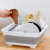 Factory Direct Sales Folding Draining Rack Kitchen Retractable Dish Cup Drainer Folding Dish Rack Tableware Stand