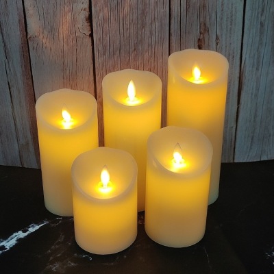 Swing Electronic Candle Wedding Road Lead Wedding Home Decoration Cylindrical Bevel Paraffin LED Candle