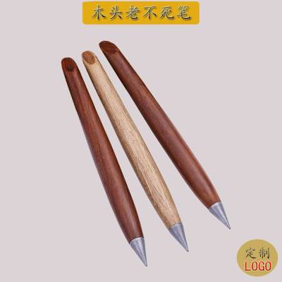 Factory Direct Sales Beta-Pen Old Undead Ink-Free Pen Eternal Pencil Custom Logo Wood Bush Pencil