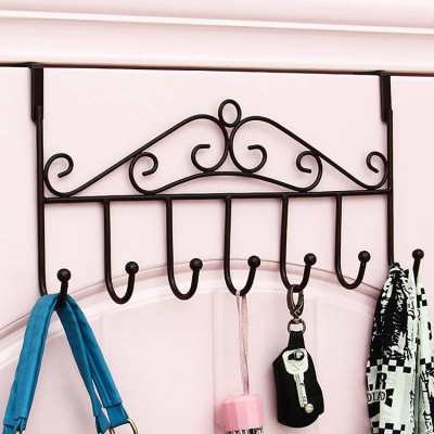 Iron Door Hook Nail-Free Traceless Door Clothes Rack Clothes Hook Wall Hanging Towel Rack Coat Rack Storage Rack