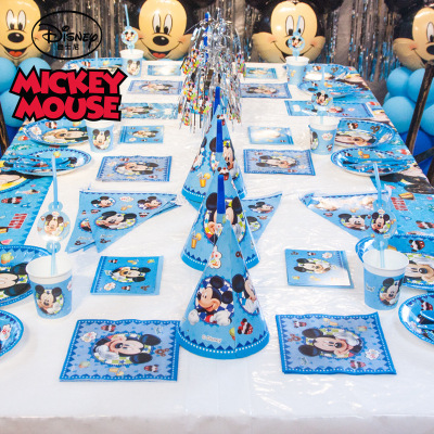 Children's Birthday Party Supplies Venue Layout Mickey Theme Set Disposable Party Festive Supplies Wholesale