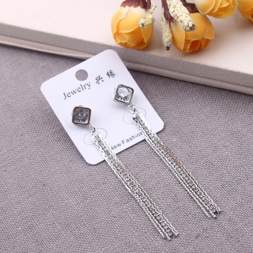 elegant japanese and korean fresh earrings long pendant earrings super fairy tassel internet celebrity earrings female