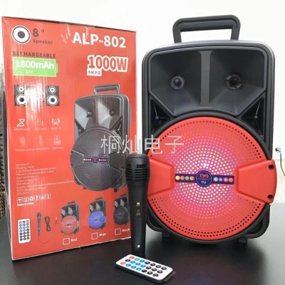 New Portable 8-Inch Hot Selling Bluetooth Speaker with Microphone Card Subwoofer USB Bluetooth 5.0 Outdoor Colorful