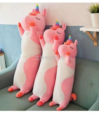 Unicorn Throw Pillow Unicorn Long Pillow Doll to Sleep with Doll Plush Toy Gift