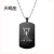 12 Constellation Necklace Titanium Steel Black Army Tag Dog Tag Pendant Necklace Stainless Steel Pendant Jewelry