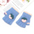 Children's Gloves Half Finger Gloves Autumn and Winter Personalized Strawberry Warm Gloves Jacquard Cute Wild Baby Gloves