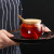 Household Borosilicate Glass Breakfast Coffee Juice Milk Cup with Handle with Wooden Spoon Wooden Lid Water Cup Tableware