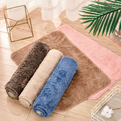 Soft Paper Solid Color Floor Mat Carpet Bathroom Toilet Doormat Water-Absorbing Non-Slip Mat Bedroom Foot Mat Generation Cross-Border