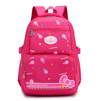 2019 New Korean Style Cartoon Printed Backpack for Primary School Students Girls' Schoolbags Waterproof Nylon Backpack Factory Direct Sales