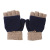 Winter New Men's Cashmere Warm Gloves Riding Cold-Proof Jacquard Half Finger Gloves Flip Gloves Wholesale