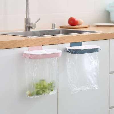 Wall-Mounted Garbage Bag Rack Simple Kitchen Cabinet Rubbish Bag Holder Multi-Functional Garbage Storage Bracket