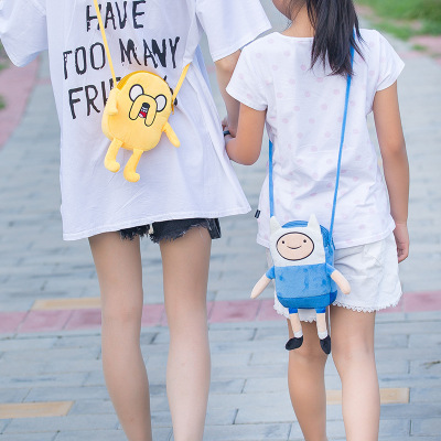 New Adventure Time Coin Purse Hubao Crossbody Phone Shoulder Bag Student Parent-Child Bag Factory Direct Sales Wholesale