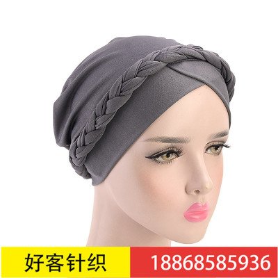 Amazon New Dough-Twist Style Plaits Headscarf Hat Fashion Hat Chemotherapy Hat Sleep Cap