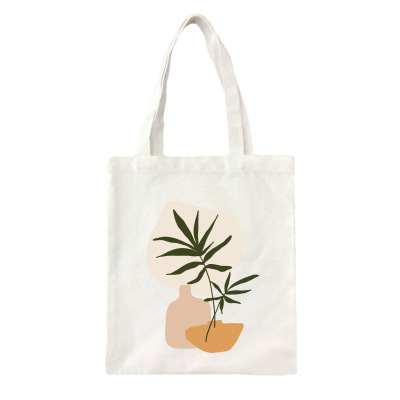 Color Printing Canvas Bag Student's Canvas Bag One-Shoulder Portable Cotton Bag Canvas Bag Currently Available Wholesale Customizable