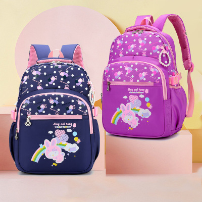 Korean Cartoon Schoolbag Primary School Student Girl's and Boy's Children's Load Reducing Schoolbags Lightweight Spine-Protective Backpack One Product Dropshipping