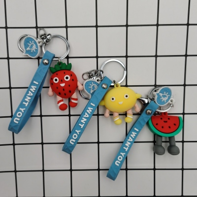 Trending Creative Cool Lemon Fruit Keychain Key Pendants Couple Bags Ornament Gifts Accessories suo chi quan