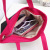 Patchwork Bento Shopping Bag Partysu Canvas Bag Striped Women's Environmental Protection Shoulder Bag Trendy Portable Women's Bag