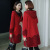 Winter New Faux Mink Coat Women's Mid-Length Hooded Haining Faux Fur Fur Coat