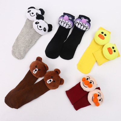 Anpanman Doll Children's Loose Socks Korean Ins Popular Creative Mid-Calf Socks