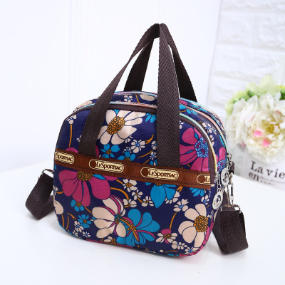 New Three-Pull Casual Small Bags Nylon Cloth Bag Women's Bag Shoulder Crossbody Small Bag Women's Fashion Middle-Aged and Elderly Cross-Body Bag