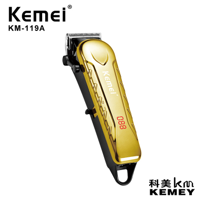 Cross-Border Factory Direct Sales Kemei KM-119A Electric Hair Scissors with LCD Indicator Light Cutter Head Adjustable