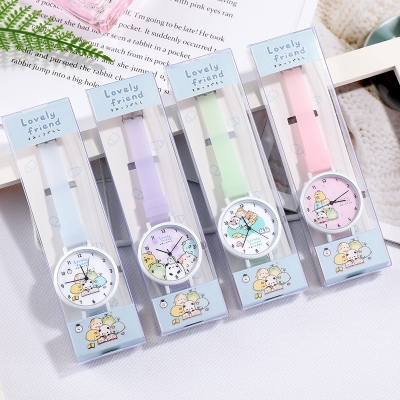 Corner Biological Watch Cartoon Cute Student Watch Luminous Children's New Gift Stationery Watch Factory Wholesale