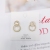 Simple Asymmetric Diamond round Earrings for Women Refined Rhinestone Eardrops Hollow-out Small Circle Geometry Ear Studs