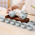 Ceramic Ge Kiln Teapot Tea Cup Set Set Household Tea Retro Set Gift Box Office Simple Tea Set