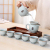 Ceramic Ge Kiln Teapot Tea Cup Set Set Household Tea Retro Set Gift Box Office Simple Tea Set