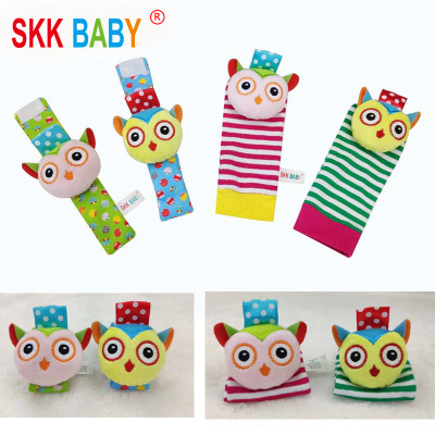 Mother-Child Interaction Owl Modeling Wrist Bell Bell Socks Baby Comfort Supplies Factory Direct Sales