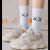 INS Trendy Socks Fashion Brand European and American Street Black and White Hip Hop Middle-Long Stockings Men's and Women's Basketball Socks Sports Socks