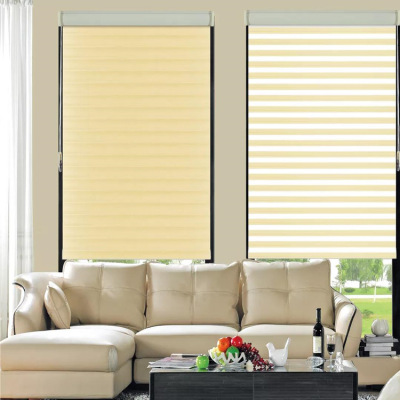 High-Grade Linen Triple Shade Office Curtain Restaurant Home Any Place Venetian Blind Adjustable Light